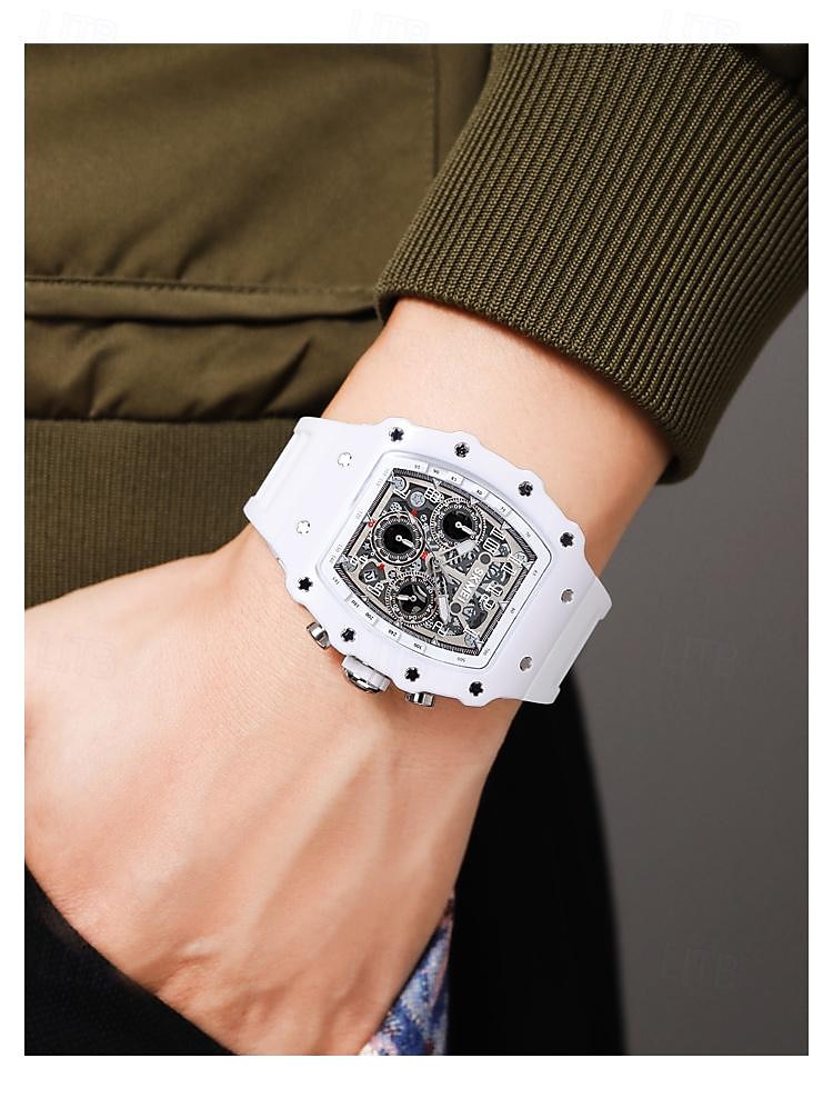 SKMEI Men Quartz Watch Outdoor Fashion Casual Wristwatch Stopwatch Countdown Calendar Waterproof Silicone Gel Watch 2026 - $42.99 –P16