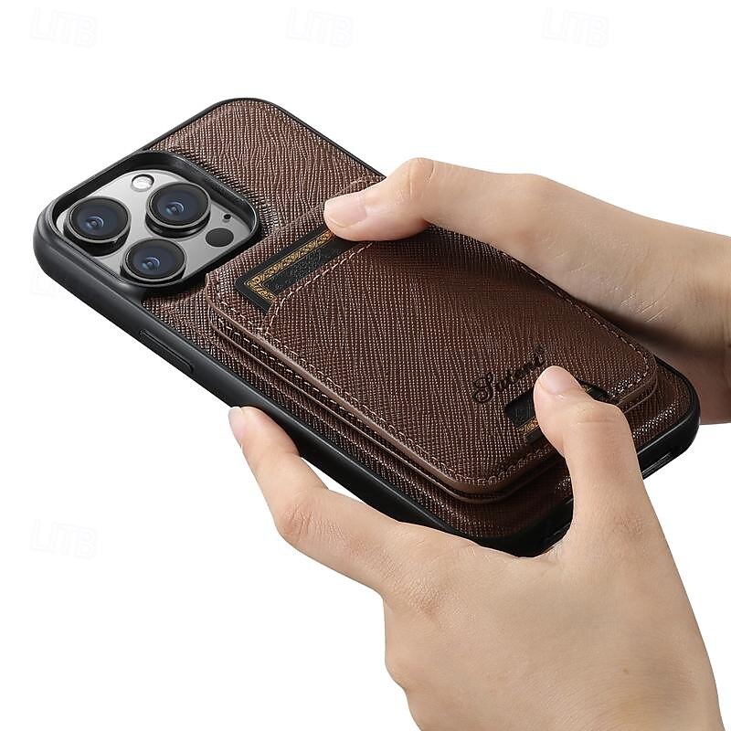 2025年 電話 ケース 用途 iPhone 16 iPhone 15 プロマックスプラス iPhone 14 13 12 Pro Max Plus バックカバー スタンド付き 磁石バックル ワイヤレス充電をサポート レトロ風 TPU PUレザー  コレクション – $24.99 –P9