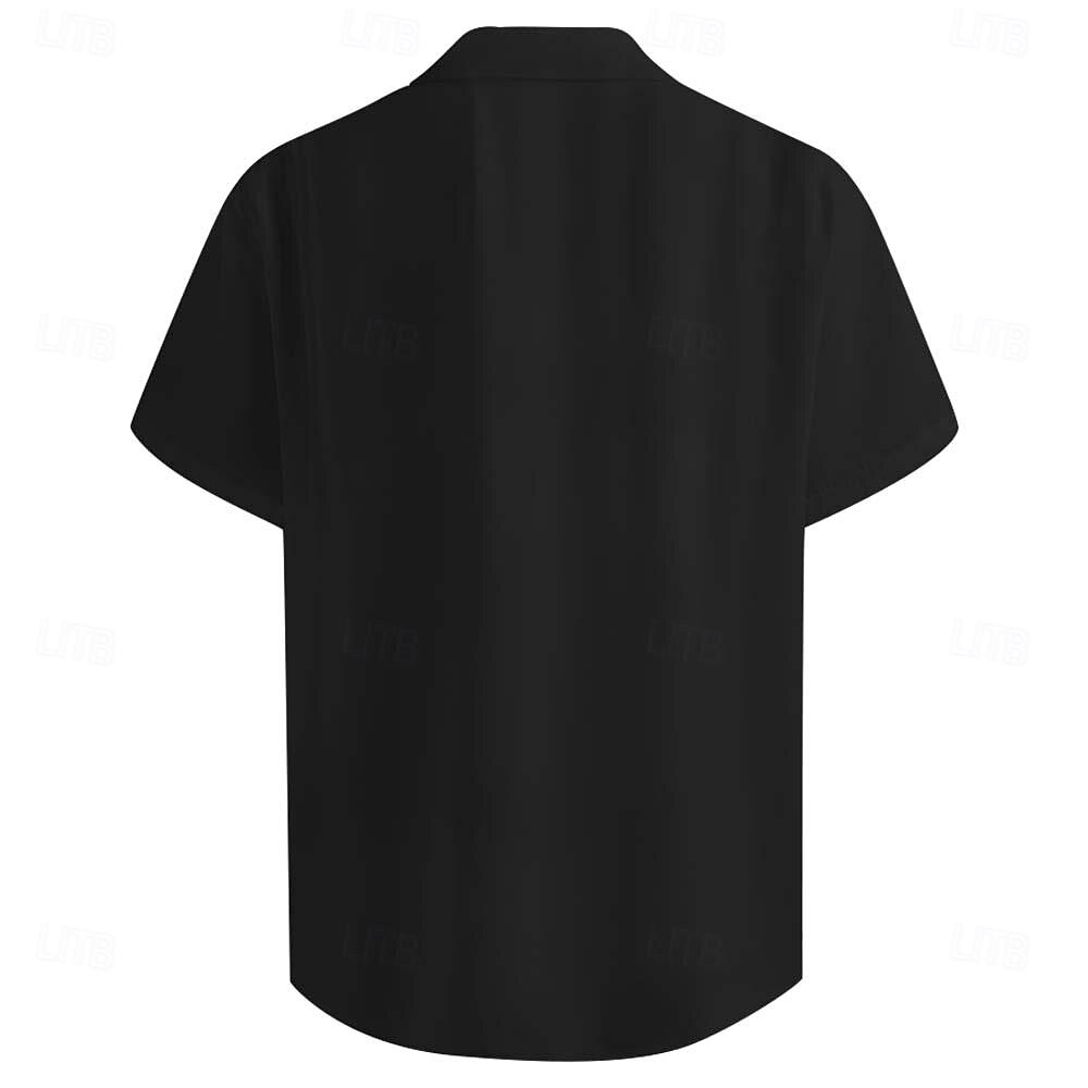 Halloween Herren Kürbis Hemd Knopfhemd Kurzarm Brautkleider schlicht Dunkel Party-Abendgarderobe Täglich Sommer Winter Frühling & Herbst Umlegekragen Knopf hoch 3D-Druck Rote Purpur Orange Grün 2025 - $24.99 –P5