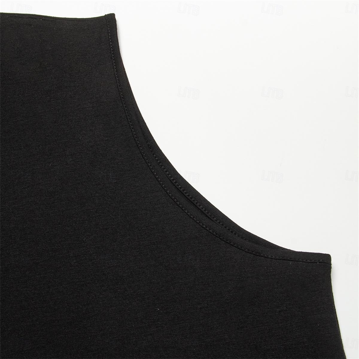 Herr Linne Undertröjor Ärmlös tröja Ärmlös Djup U-hals Sommar Slät Mode Designer Muskel Utomhus Utekväll Gym Svart Vit Grå Topp t-shirt för män 2025 - $15.99 –P5