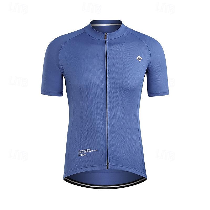 Men's Cycling Jersey Letter & Number Short Sleeve Bike Tee Tshirt Jersey Top with 3 Rear Pockets Mountain Bike MTB Road Bike Cycling Quick Dry Breathable Sports Black White Blue Clothing Apparel 2026 - $26.99 –P9
