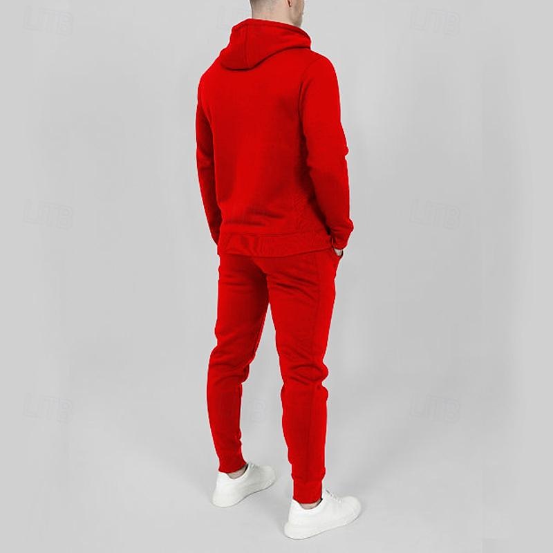 Men's Tracksuit Jogging Suit 2 Piece Full Zip Casual Fall Long Sleeve Breathable Soft Fitness Gym Workout Running Sportswear Activewear Color Block Dark Grey Black White 2025 - $27.99 –P2