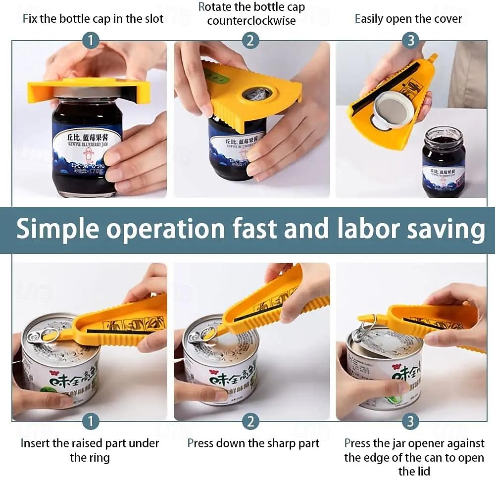 2 PCS Can Opener Multifunctional Bottle Opener Jar Opener for Beer Coke Jam Beverage 2025 - $8.99 –P3