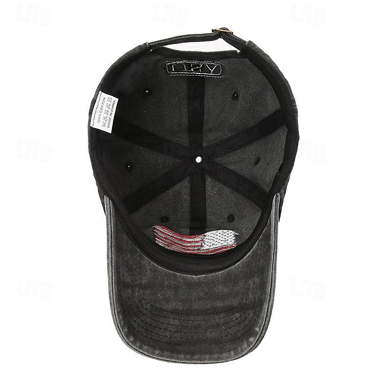 Men's Baseball Cap Sun Hat Trucker Hat Black Navy Blue Polyester Embroidered Fashion Casual Street Daily Letter National Flag Adjustable Sunscreen Breathable 2025 - $11.49 –P6