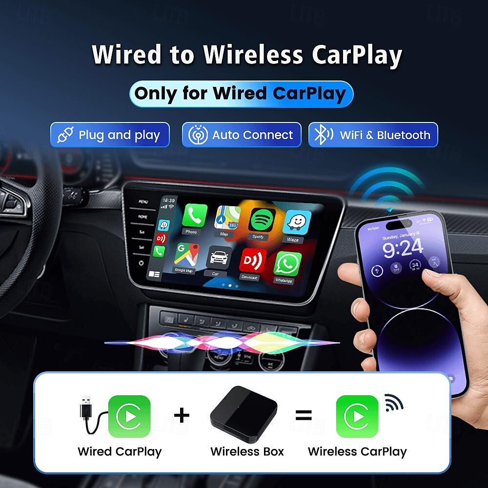 Carlinkit 0.027kg No Gioco senza fili Wi-Fi Plug-and-Play per Universali del 2025 a $61.99 –P2