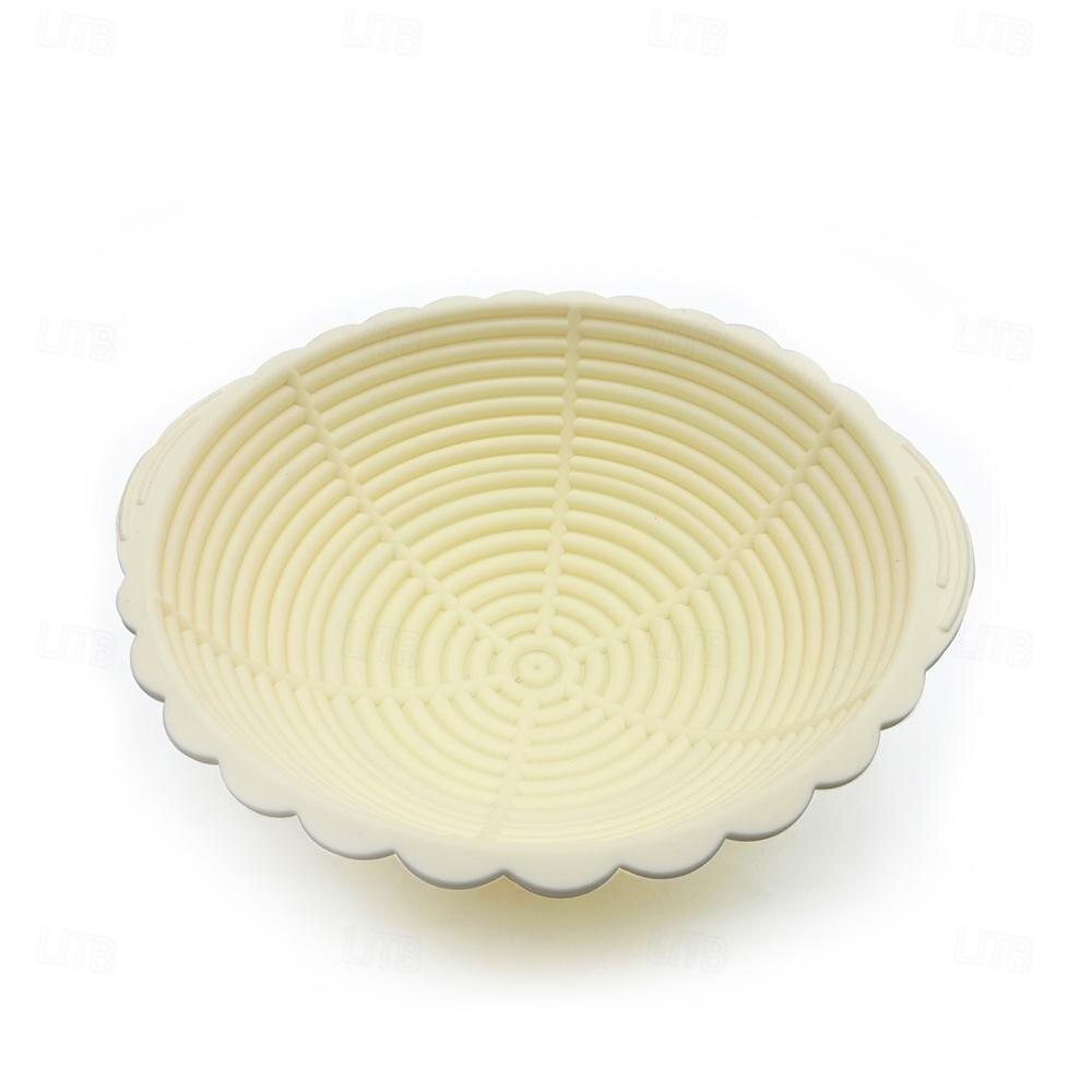Cestino per lievitazione del pane banneton, cestini per la cottura del pane a lievitazione naturale in silicone, ciotola pieghevole da 9 pollici, set di forniture, kit di attrezzi pieghevole per la del 2025 a $15.49 –P9