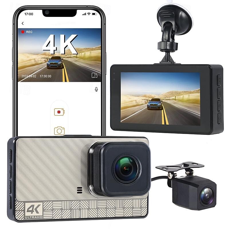 X21+ 2160P HD with Rear Camera Car DVR 170 Degree Wide Angle 3 inch IPS Dash Cam with WIFI / Night Vision / G-Sensor 4 infrared LEDs Car Recorder 2025 - $87.99 –P1