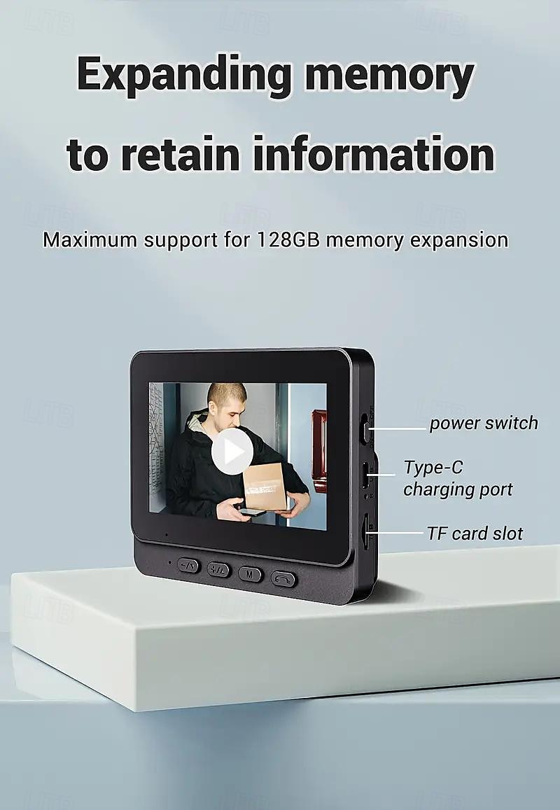 2025年 ビジュアルドアベル IR ナイトビジョンドアベル ワイヤレス 防水 HD 4.3 インチ IPS スクリーン ドアベル カメラ 2.4G 家庭用 アパート用  コレクション – $95.99 –P5