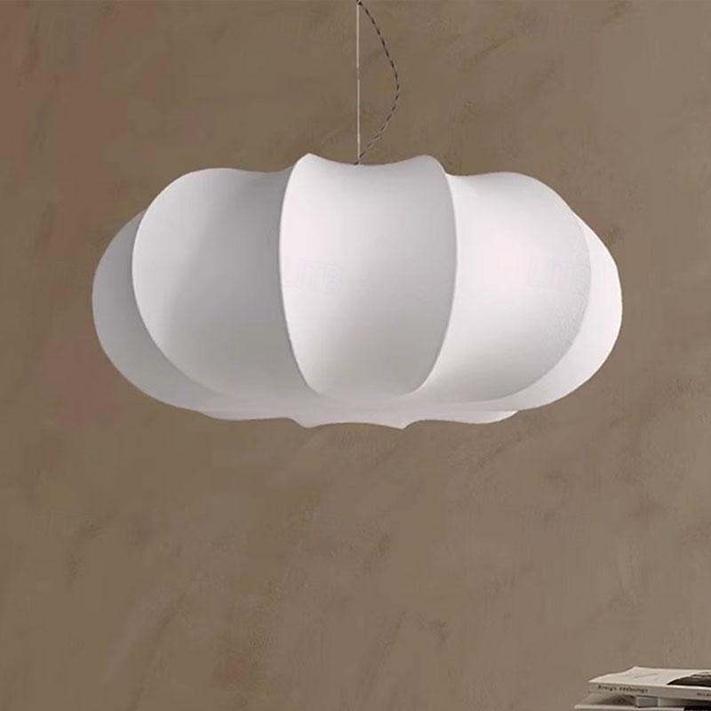 led pendellys 3-farget lyskilde 50/60cm 1-lys wabi-sabi silke kreativ gresskar silke lysekrone japansk hjem dekorative hengende lamper e26/e27 soverom stue spisestue 85-265v 2025 - $349.99 –P3
