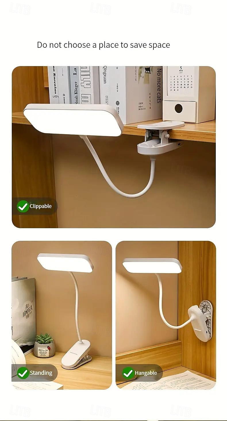 Rechargeable Led Desk Lamp 3 Light Color Adjustable Night-time Studying Reading Standing Clip Desk Lamp 2025 - $19.99 –P7