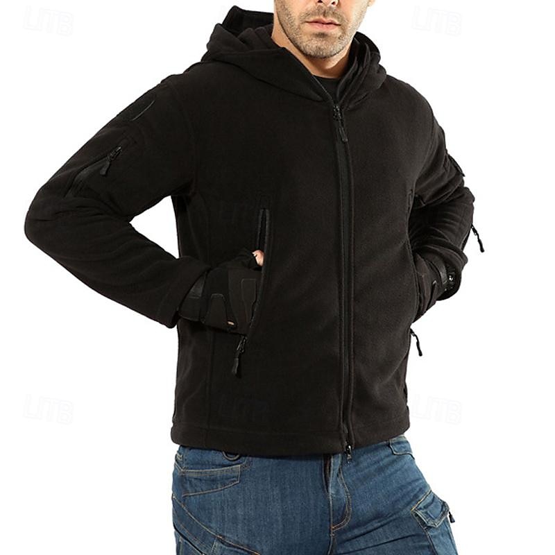 Per uomo Giacca in pile da escursione Inverno All'aperto Caldo Morbido Comodo Giacche in pile Giacca leggera Cerniera intera Scalate Campeggio / Escursionismo / Speleologia Viaggi Nero Marrone Verde del 2025 a $42.99 –P7