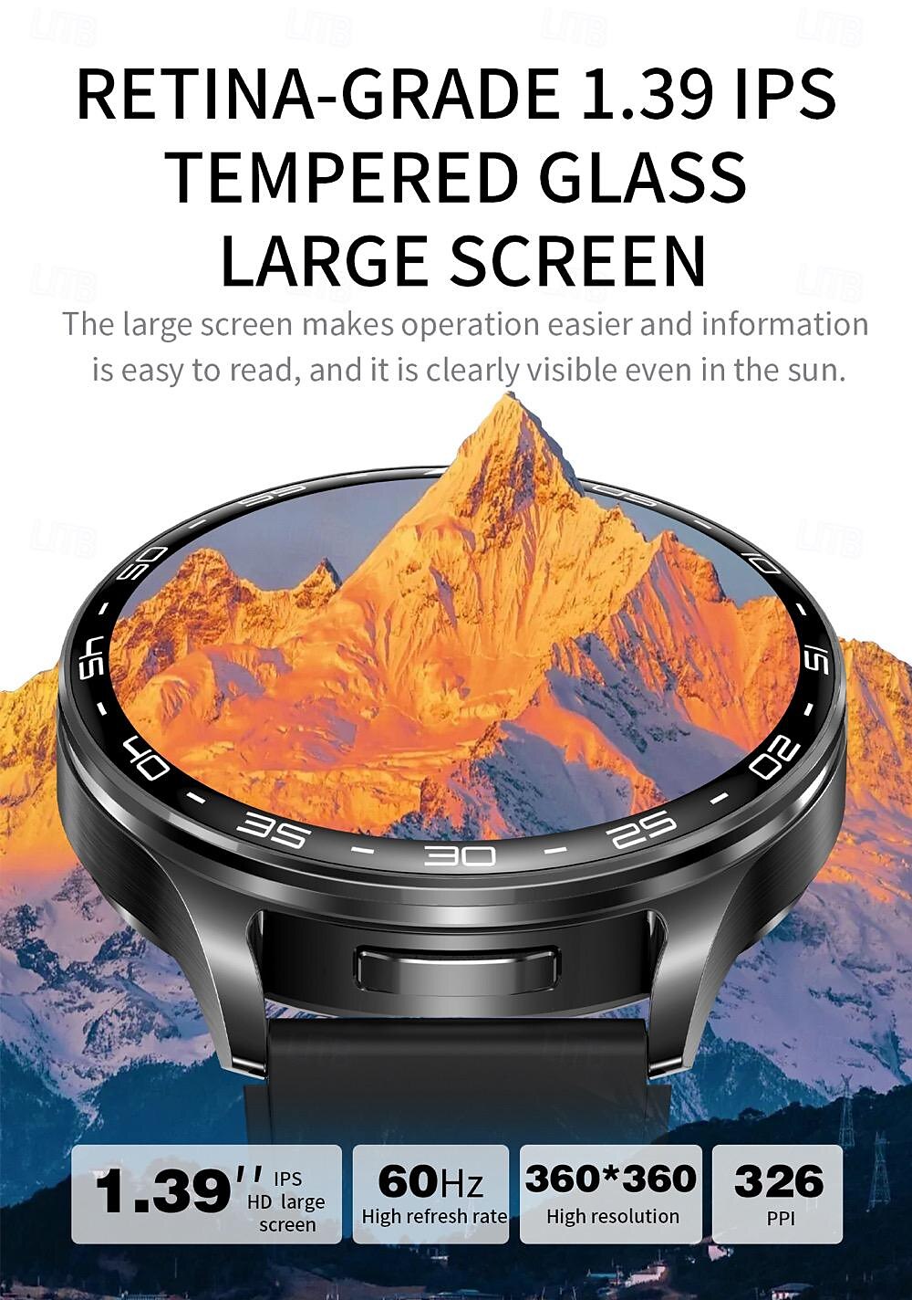 696 T97 Smart Watch 1.39 inch Smart Band Fitness Bracelet Bluetooth Pedometer Call Reminder Sleep Tracker Compatible with Android iOS Men Hands-Free Calls Message Reminder Watches with Earbuds IP 67 2025 - $83.99 –P8