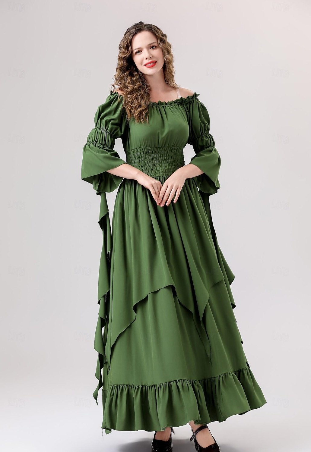 Retro Středověké Renesanční Šaty Šaty inspirované Regency Ren Faire Viking Elfí Dámské Keltské Fantazie Plesová maškaráda Večírek Dospělí Šaty 2025 - $43.99 –P11