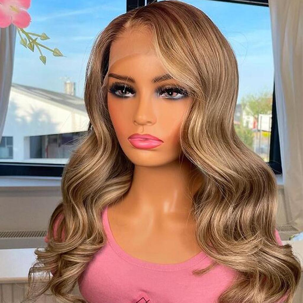 Onverwerkt maagd haar 4x13 Sluiting Pruik Zijdeel Braziliaans haar Golvend Meerkleurig Pruik 130% 150% Haardichtheid met babyhaar Haar met highlights / balayage Natuurlijke haarlijn Voor Dames Lang 2025 - $213.49 –P4