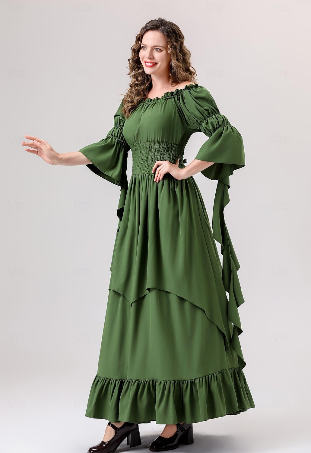 Retro Středověké Renesanční Šaty Šaty inspirované Regency Ren Faire Viking Elfí Dámské Keltské Fantazie Plesová maškaráda Večírek Dospělí Šaty 2025 - $43.99 –P12