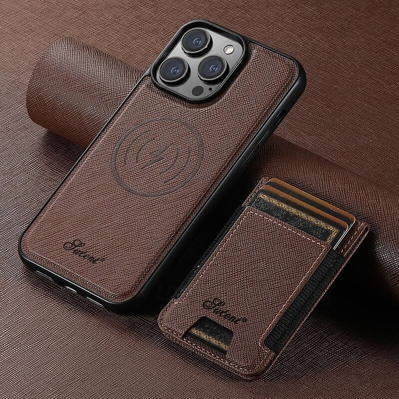 τηλέφωνο tok Για iPhone 16 iPhone 15 Pro Max Plus iPhone 14 13 12 Pro Max Plus Πίσω Κάλυμμα με βάση στήριξης Μαγνητική Υποστήριξη ασύρματης φόρτισης Ρετρό TPU PU δέρμα 2025 - $27.99 –P6