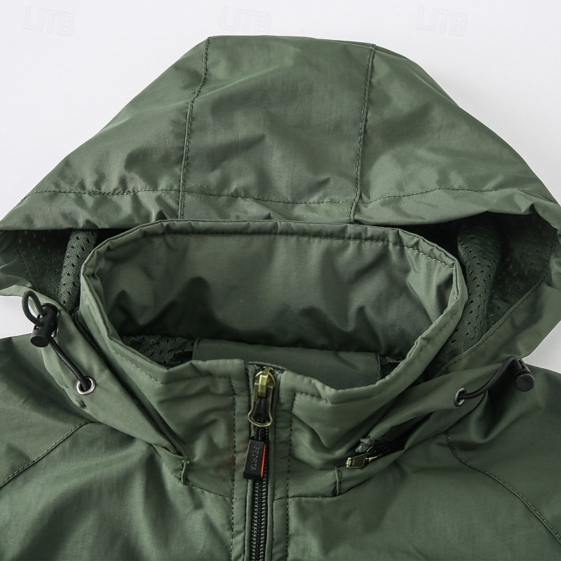 Men's Hiking Jacket Outdoor Windproof Lightweight Jacket Windbreaker Jacket Traveling Black Yellow Army Green Red Khaki 2025 - $26.39 –P2