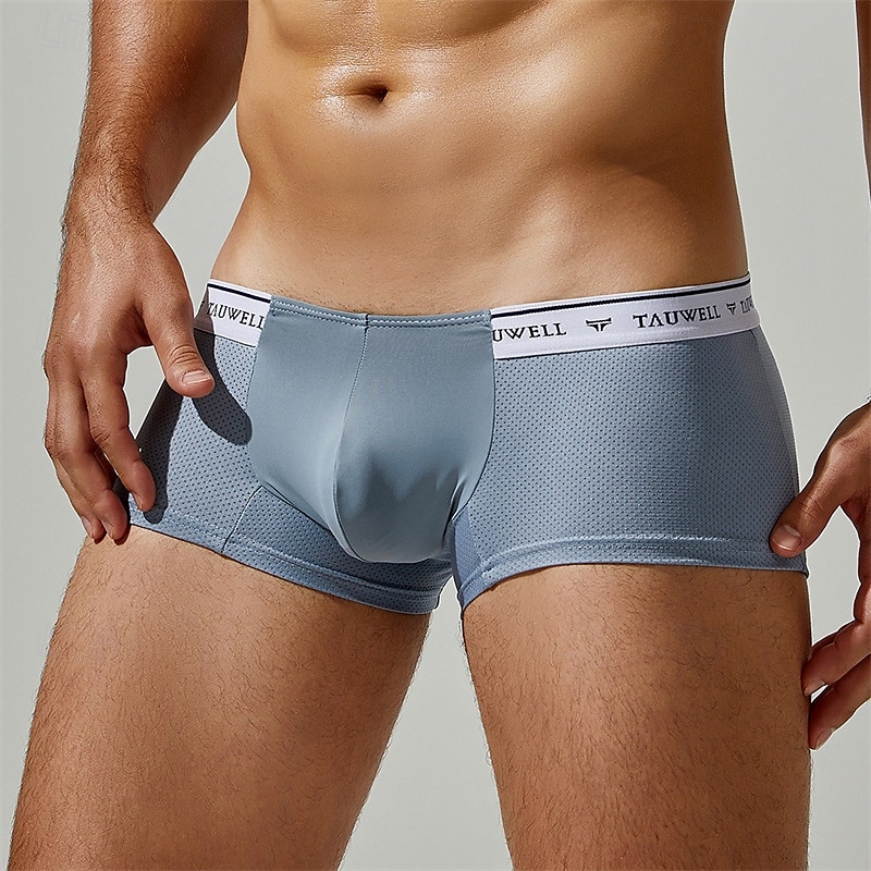 Men's 1 PCS Boxers Underwear Boxer Shorts Patchwork Nylon Breathable Soft Comfortable Color Block Mid Rise Black White 2025 - $10.49 –P3