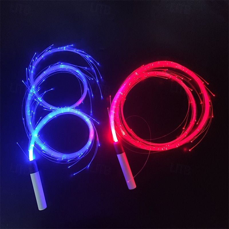 Colorful LED Dancing Flash Fiber Optic Whip Night Scene Christmas Atmosphere Props 360 Degree Rotating Dance Whip 2025 - $36.99 –P13
