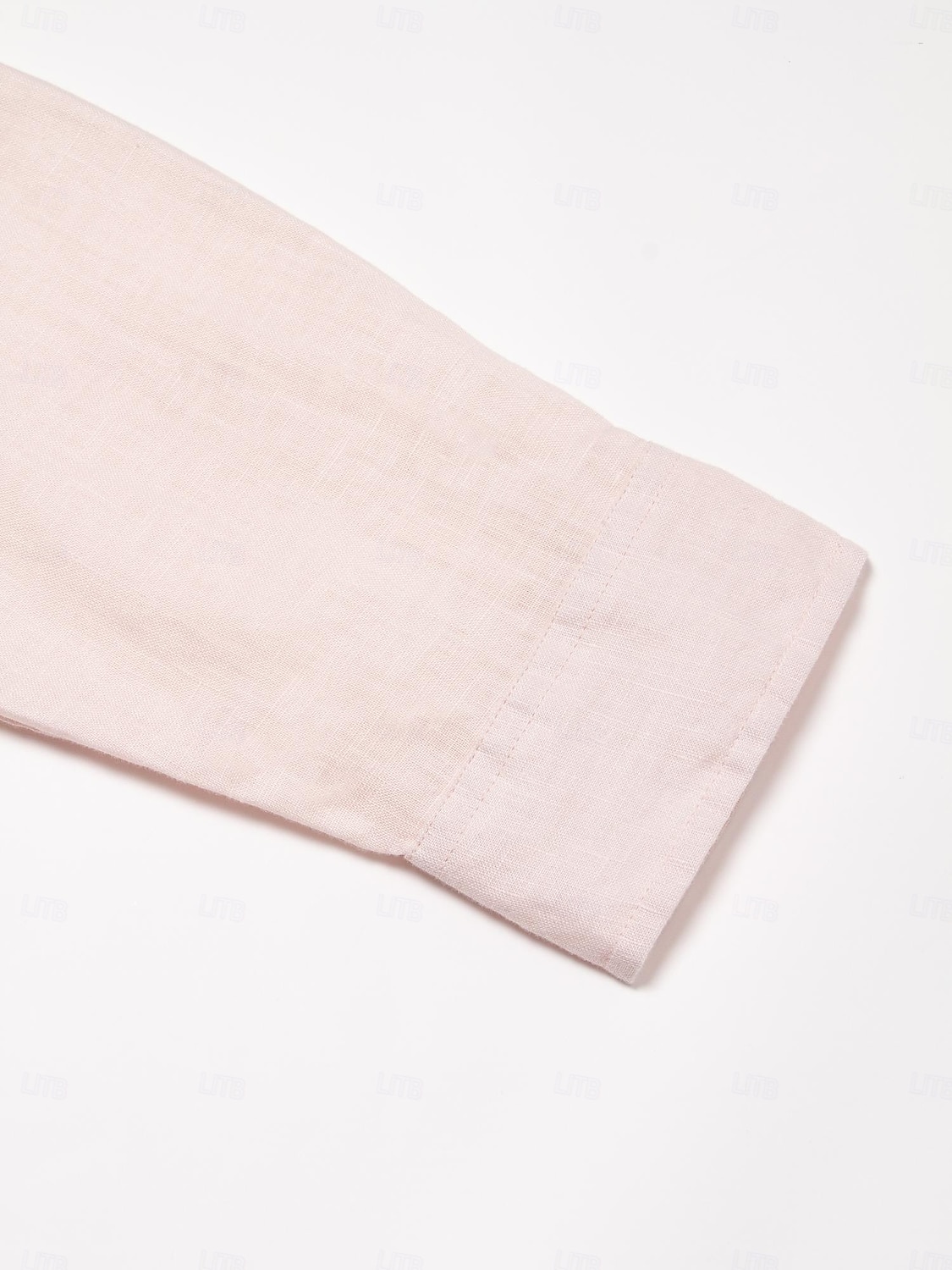 Miesten Paita Pellava paita Button Up paita Tavallinen ulko- Loma Valkoinen Punastuvan vaaleanpunainen Pitkähihainen Pystykaulus 봄 & Syksy Vaatetus Rypytetty 2025 - $5.59 –P8