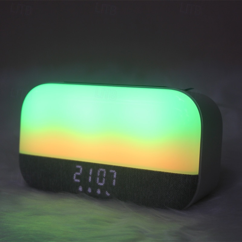2025年 LEDスマートライトサンライズアラームクロックウェイクアップライトサンライズシミュレーションアラームクロック子供大人の寝室用  コレクション – $125.99 –P9