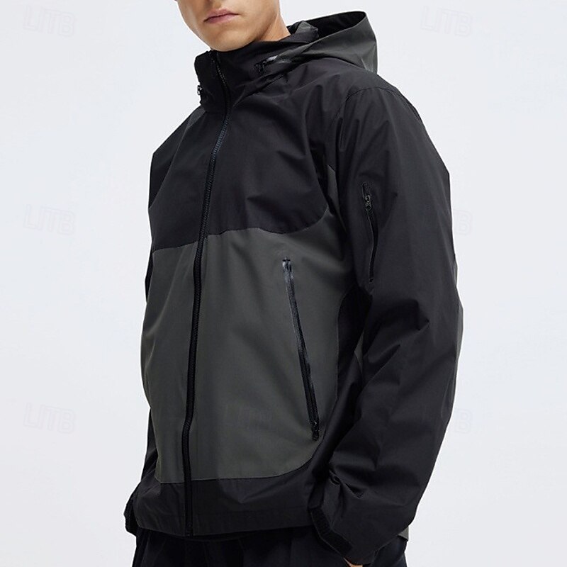 Homens Jaqueta Softshell Jaqueta de Trilha Ao ar livre Bloco de cor Prova-de-Água A Prova de Vento Respirável Jaqueta leve Jaqueta corta-vento Viajar Preto Branco Azul Laranja Verde de 2025 por $44.79 –P1