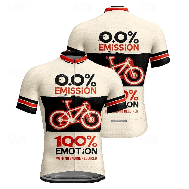 Men's Cycling Jersey Letter & Number Short Sleeve Bike Tee Tshirt Jersey with 3 Rear Pockets Mountain Bike MTB Quick Dry Anatomic Design Wicking Breathable Sports Khaki Clothing Apparel 2026 - $30.99 –P8
