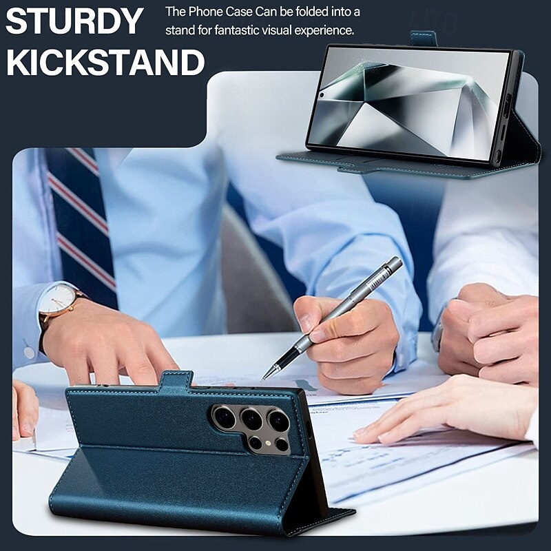 Phone Case For Samsung Galaxy S24 S23 S22 S21 Ultra Plus A55 A35 A25 A15 5G A54 A34 A14 A53 A52 S20 FE S25 Ultra Back Cover Wallet Case with Stand Holder Magnetic Card Slot Retro TPU PU Leather 2025 - $18.99 –P17
