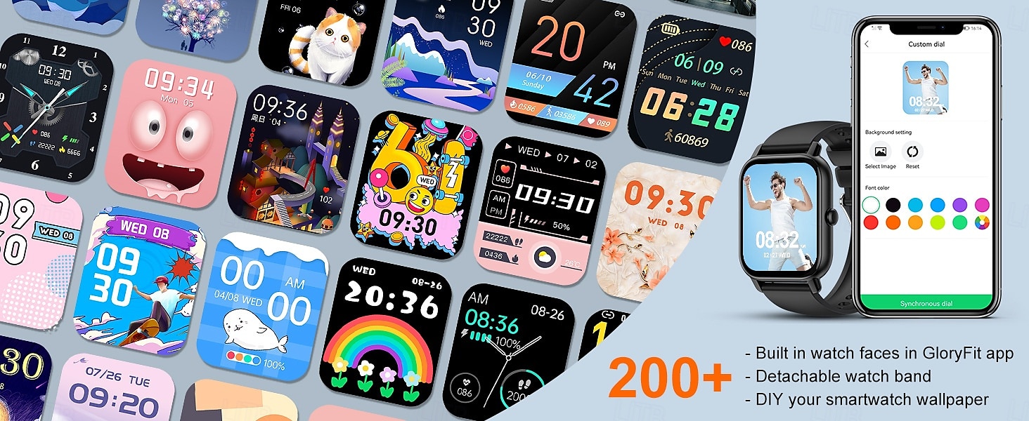 2025年 スマートウォッチ 防水 フィットネス スポーツウォッチ P2 心拍数トラッカー 通話 メッセージ リマインダー Bluetooth スマートウォッチ iOS Android 用  コレクション – $47.99 –P2