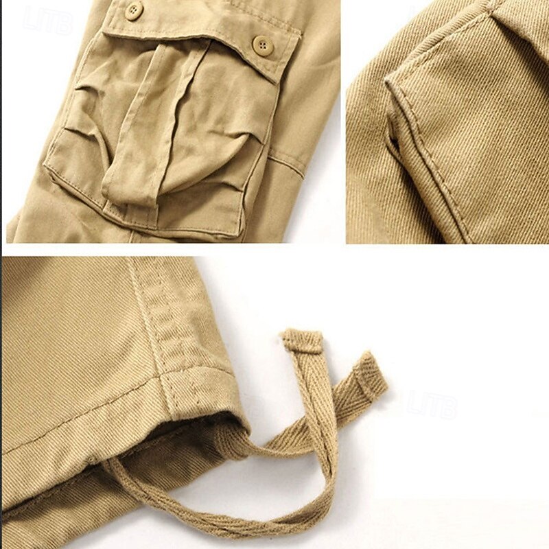 Herren Cargohose Cargohosen Taktische Hose Hose Hosen Knopf Multi Pocket Glatt tragbar Outdoor Täglich Campen und Wandern Modisch Klassisch Cachi scuro Gras-Grün 2026 - $33.99 –P11