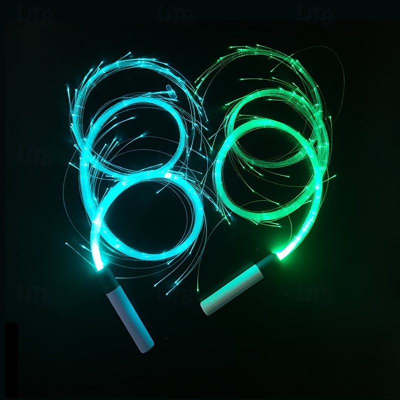 Colorful LED Dancing Flash Fiber Optic Whip Night Scene Christmas Atmosphere Props 360 Degree Rotating Dance Whip 2025 - $36.99 –P11
