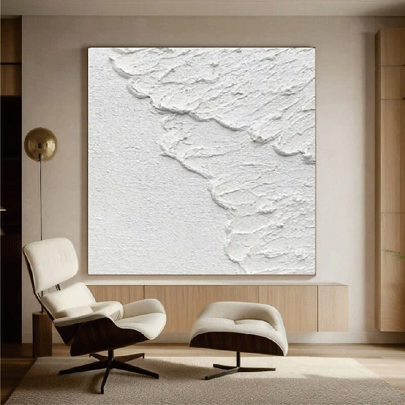 handgemachtes 3D-Ölgemälde auf Leinwand, groß, handgemalt, abstrakt, strukturiert, mit Palettenmesser, Boho-Ölgemälde, Wandkunst, individuelles zeitgenössisches minimalistisches Kunstwerk für 2025 - $125.99 –P6