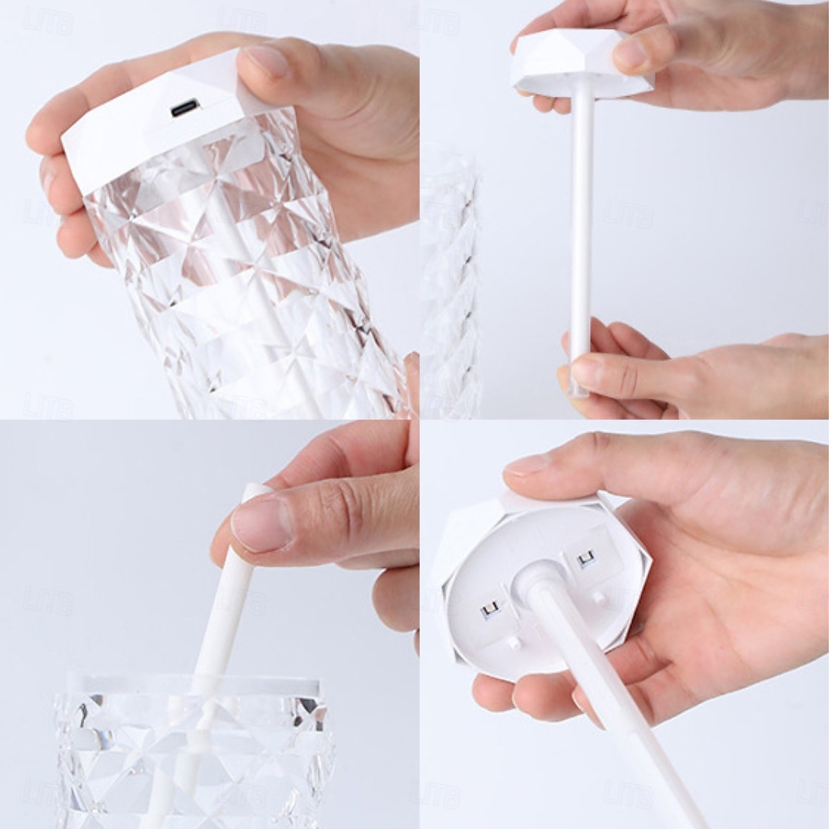 Crystal Clear Air Humidifier USB Night Light Air Humidifier Small Air Purifier Table Lamp Bedroom Desktop Humidifier Air Fresheners 1000ML 2025 - $25.99 –P6