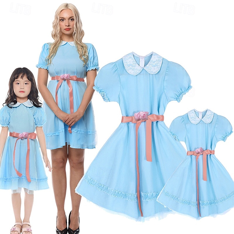 Geist Zwillinge Halloween Cosplay Kostüm Maskerade Das Leuchten Cosplay Kinder Erwachsene Damen Halloween Karneval Maskerade Party / Abend Einfache Halloween-Kostüme Verkleiden 2025 - $39.99 –P4