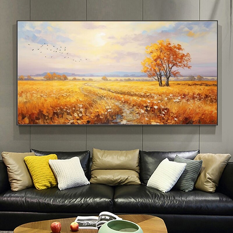 handgemaltes originales buntes Wald-Ölgemälde auf Leinwand, Strukturbäume, Landschaftskunst, abstrakte echte Natur, personalisiertes Wohnwand-Raumdekor 2025 - $133.99 –P5