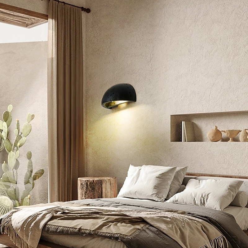 led vnitřní nástěnná svítidla teplá bílá 15cm moderní nástěnné svítidlo z přírodního kamene půlměsíc mramorové nástěnné svítidlo g4 pro ložnici chodba kuchyně 110-240v 2025 - $66.99 –P11