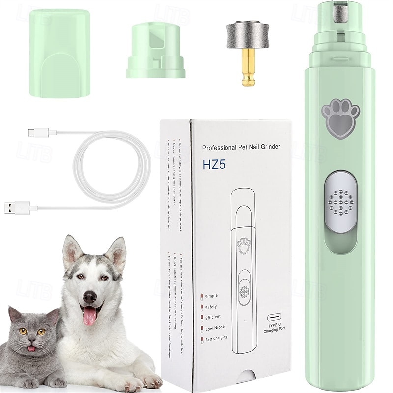 hondennagelvijl 2-snelheden oplaadbare hondennageltrimmers voor grote en middelgrote &kleine honden upgrade professionele elektrische huisdier poten verzorging stille puppy verzorgingstool voor honden 2025 - $18.99 –P1