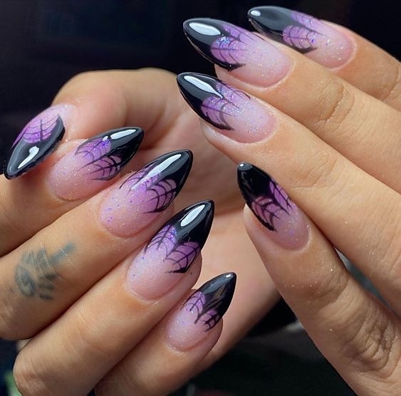 1conjunto Resina Clássico Melhor qualidade Criativo Moda dia das Bruxas Festa / Noite Festival Unhas postiças para Unha de Dedo de 2025 por $10.99 –P6