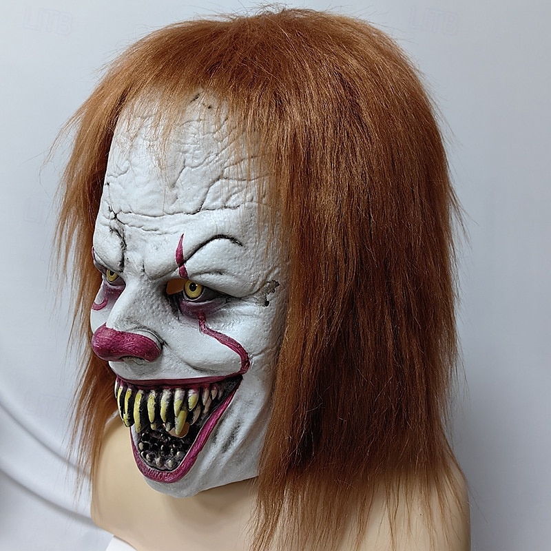 Halloween Pennywise Killer Clown Mask Halloween Props Adults' Men's Women's Unisex Horror Scary Costume Halloween Carnival Easy Carnival Costume 2025 - $30.99 –P3