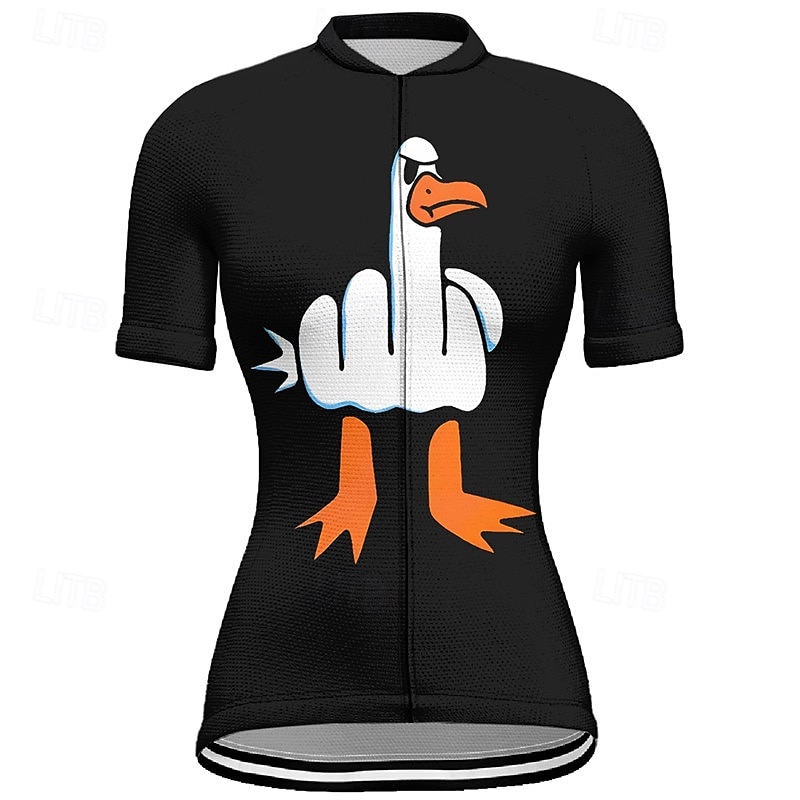 Femmes Maillot de cyclisme Dessin animé Manche Courte Cyclisme T-shirt Top avec 3 poches arrière VTT Vélo tout terrain Cyclisme sur route Séchage Rapide Fermeture Éclair Frontale Évacuation de de 2025 ? $30.99 –P11