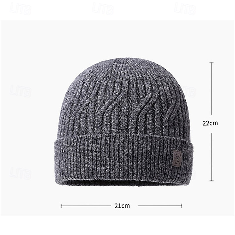 Herren Wanderhut Sturmhaube Winter Außen warm Fleece-Futter Weich Schädel Caps Feste Farbe Polyester Schwarz Burgund Marinenblau für Angeln Strand Camping / Wandern / Höhlenforschung 2025 - $5.99 -P7