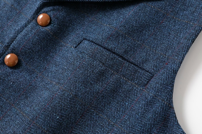 Pánské Kamizelka Tvídová vesta Vesta Vinobraní Módní Jaro & podzim Knoflíky Polyester Pohodlné Bez vzoru Jednořadé Do V Běžný Tmavě zelená Námořnická modř Tmavě šedá Světle šedá Vesta 2025 - $33.99 –P5