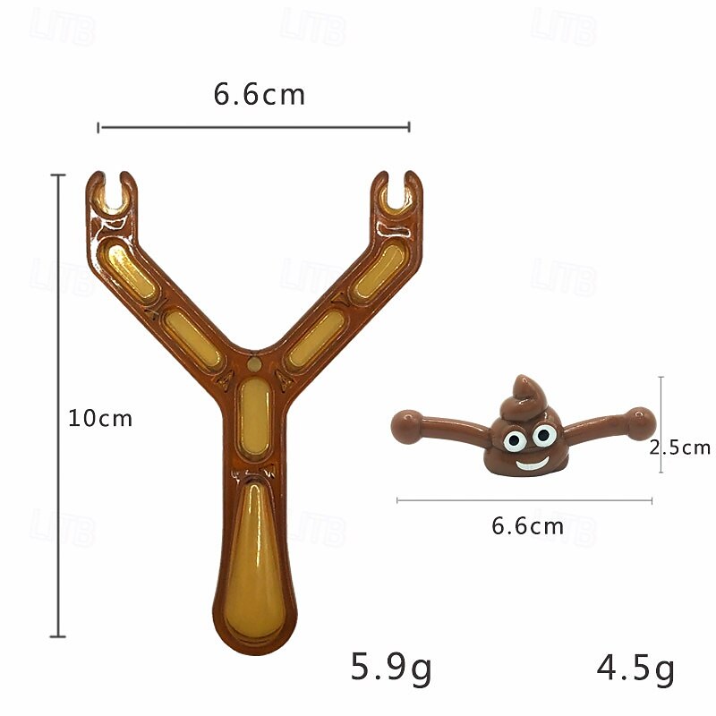 5db katapult kaki csúzli 5db kakigolyóval szellőző trükkös kaki csúzli játék gyerekeknek és felnőtteknek újszerűen mosolygó kaki arc hangulatjel szabadtéri stresszoldó játék 2025 - $14.49 –P5