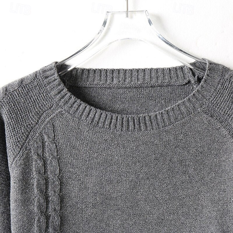 Per uomo Pullover Maglione Maglione lavorato a maglia A coste Maglia Standard Lavorato a maglia Liscio Girocollo Di tendenza Essenziale Da tutti i giorni Appuntamento Abbigliamento Autunno inverno del 2025 a $35.99 –P13