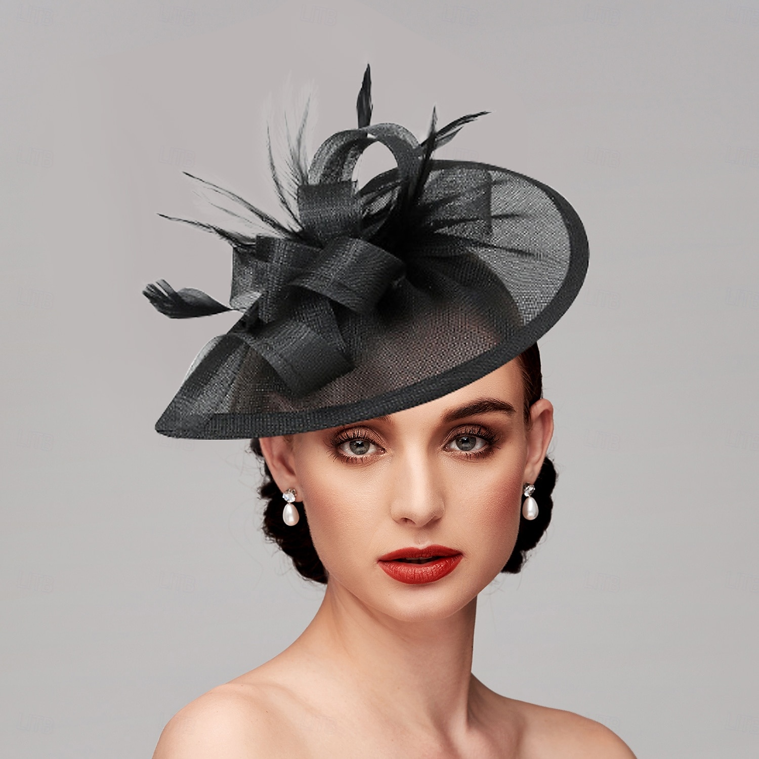 Fascinateurs Plumes Réseau Chapeau Saucer Mariage Course de Chevaux Ladies Day Melbourne Cup Avec Capeline en Plumes Accessoire de Tête Mode pour Impressionner Robe de Course de 2025 ? $19.99 –P6