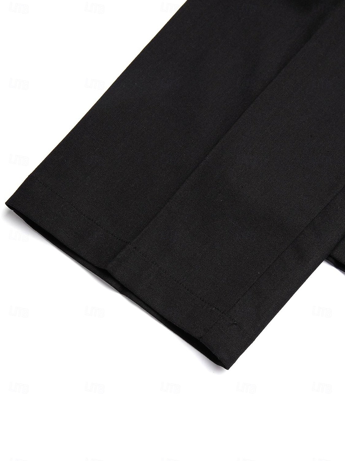 Men's Linen Pants Trousers Summer Pants Pleated Pants Dress Slacks Front Pocket Straight Leg Plain Comfort Breathable Casual Daily Holiday Fashion Basic Black White 2025 - $28.99 –P8