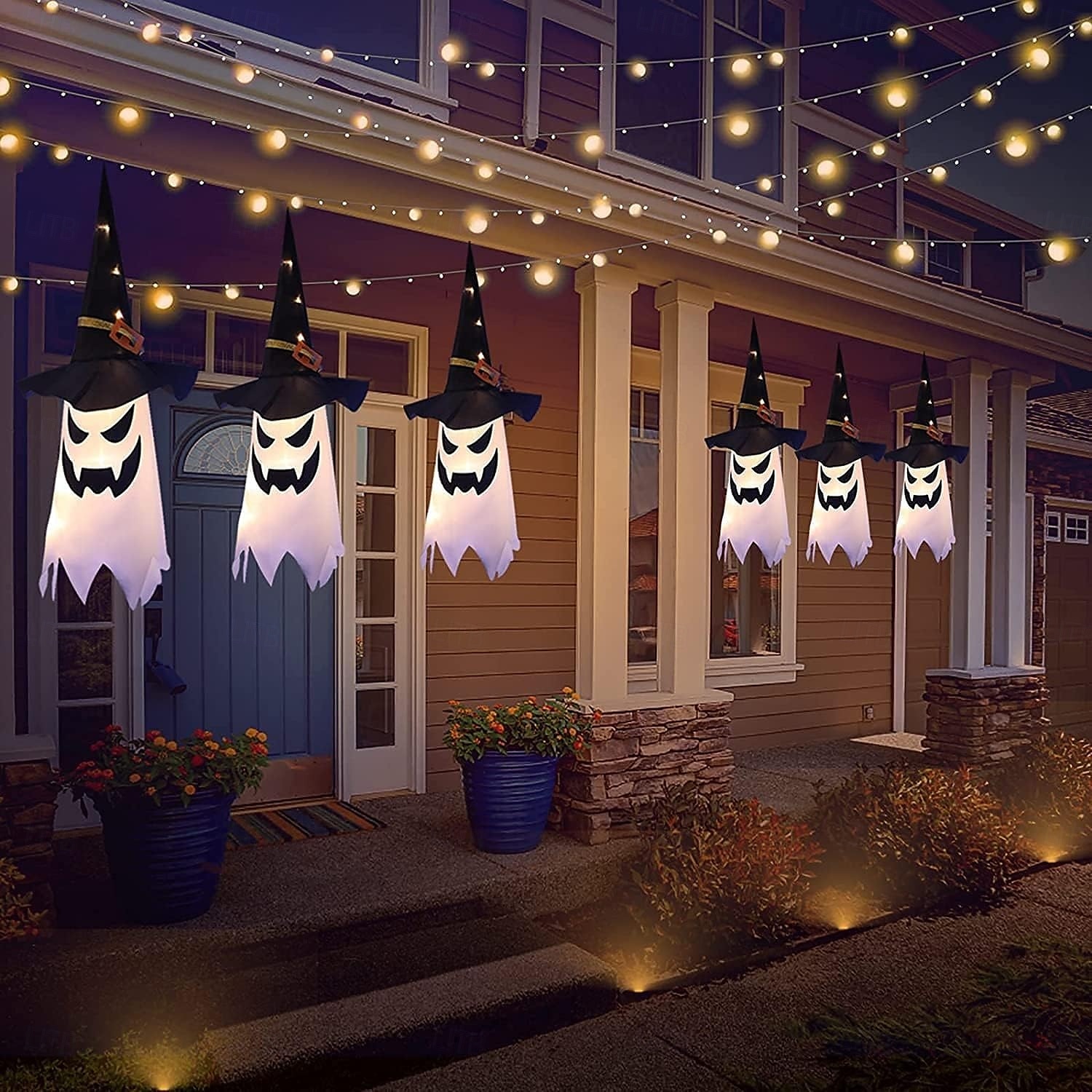 Décorations d'Halloween à suspendre, fantômes éclairés, veilleuses LED pour extérieur et intérieur, pour patio, arbre, jardin, fête d'Halloween, décoration de la maison, 1/2/4/8 pièces de 2025 ? $7.99 –P13