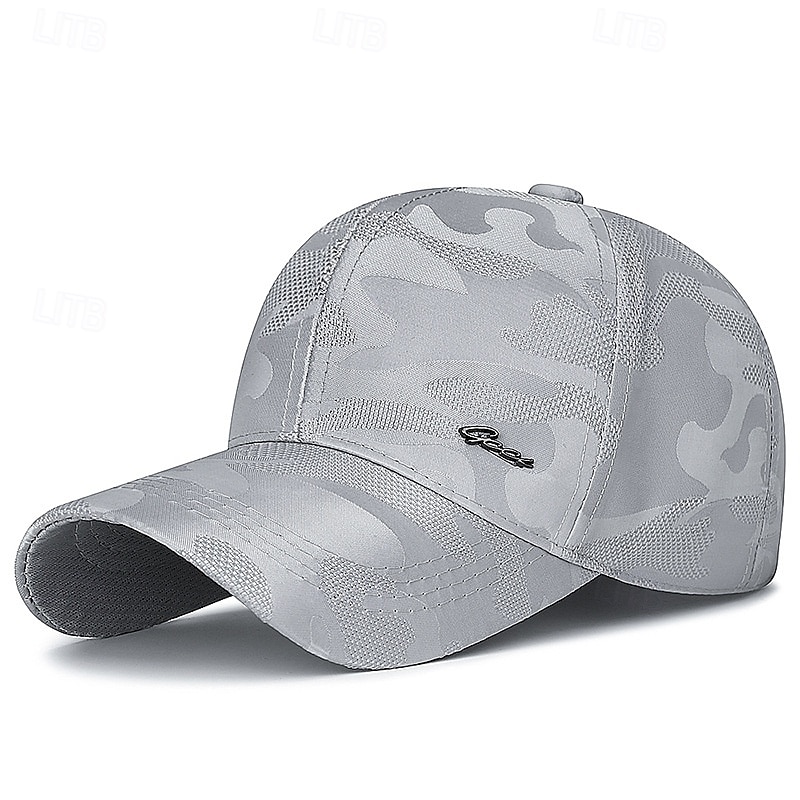 Per uomo Cappellino da baseball Cappello da sole A rete Retato Esterno Crema solare Traspirante Mimetico Poliestere Grigio scuro Nero Blu marino per Pesca Spiaggia Campeggio / Escursionismo del 2025 a $6.49 -P6