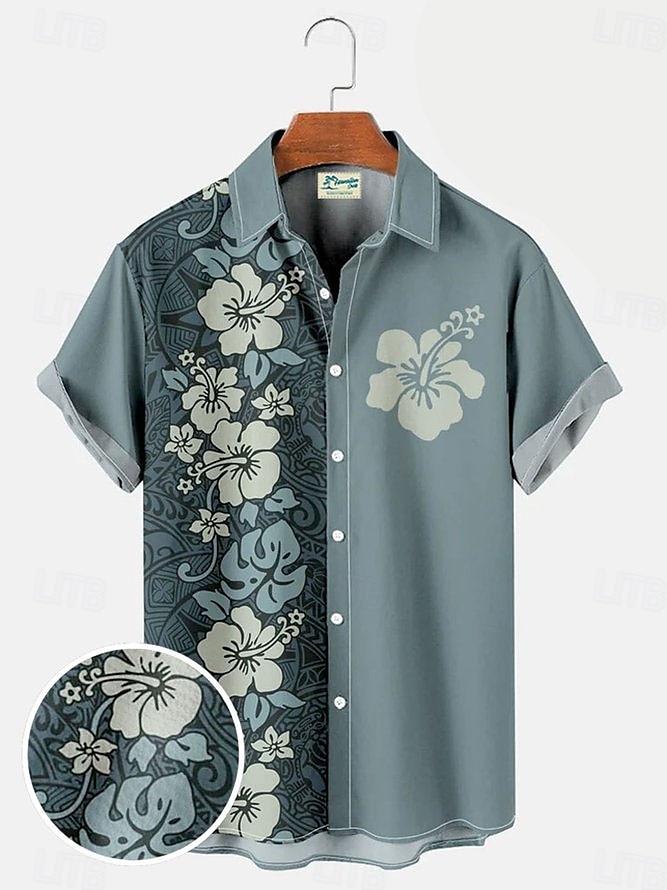 Herren Farbblock Westernhemd Knopfhemd Cowboy-Shirt Kurzarm Modisch Strassenmode Designer Outdoor Täglich Festtage Sommer Frühling Umlegekragen Bedruckt Button-Down Weiß Gelb Hellgrün Rosa Schwarz 2025 - $24.99 –P6