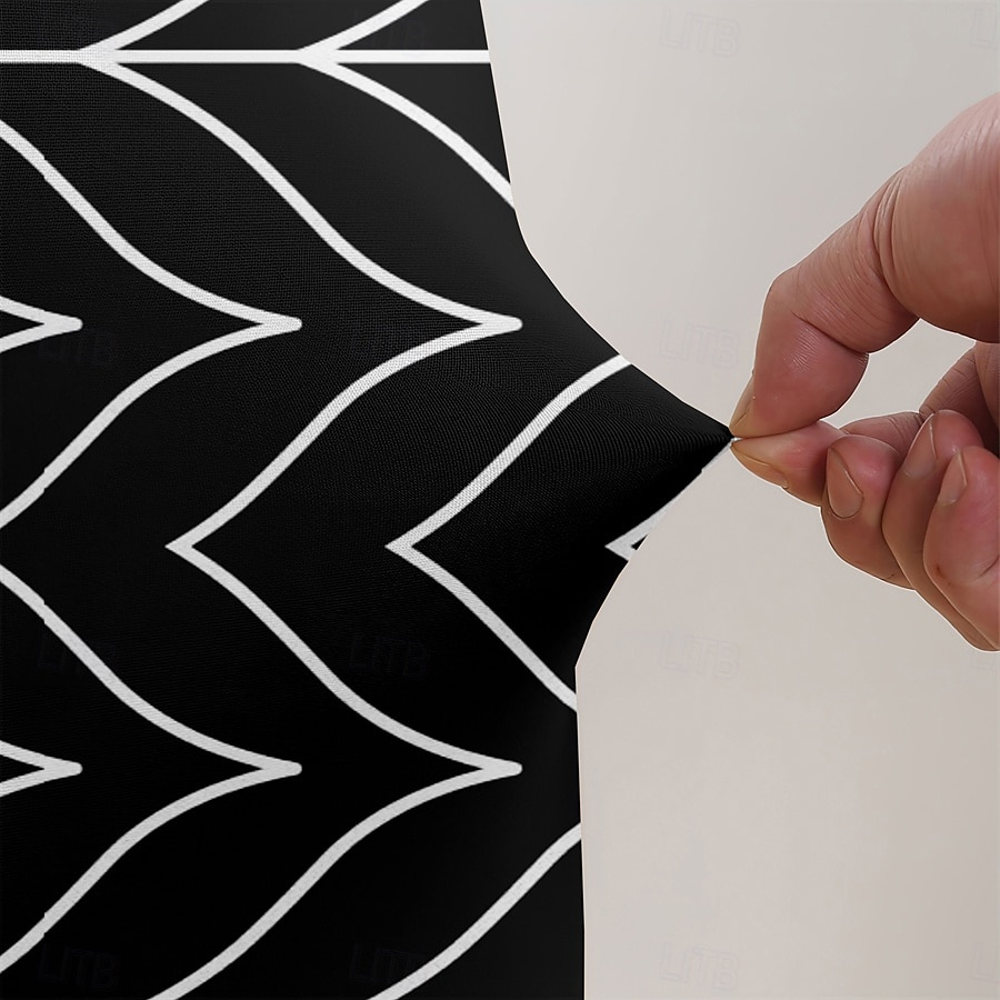 potah sedáku kuchyňské židle polyesterové potahy s geometrickým potiskem 2025 - $10.99 –P6